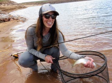 Angler fishing in Berthoud, Colorado