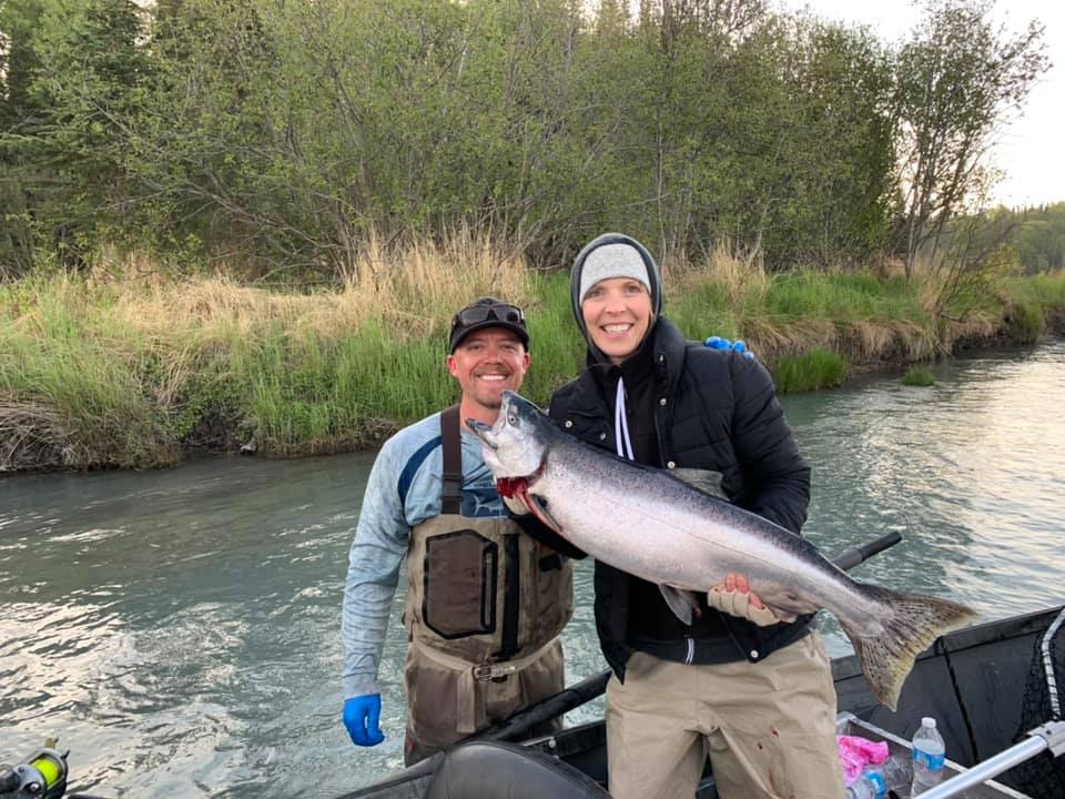 Two people fishing in Soldotna