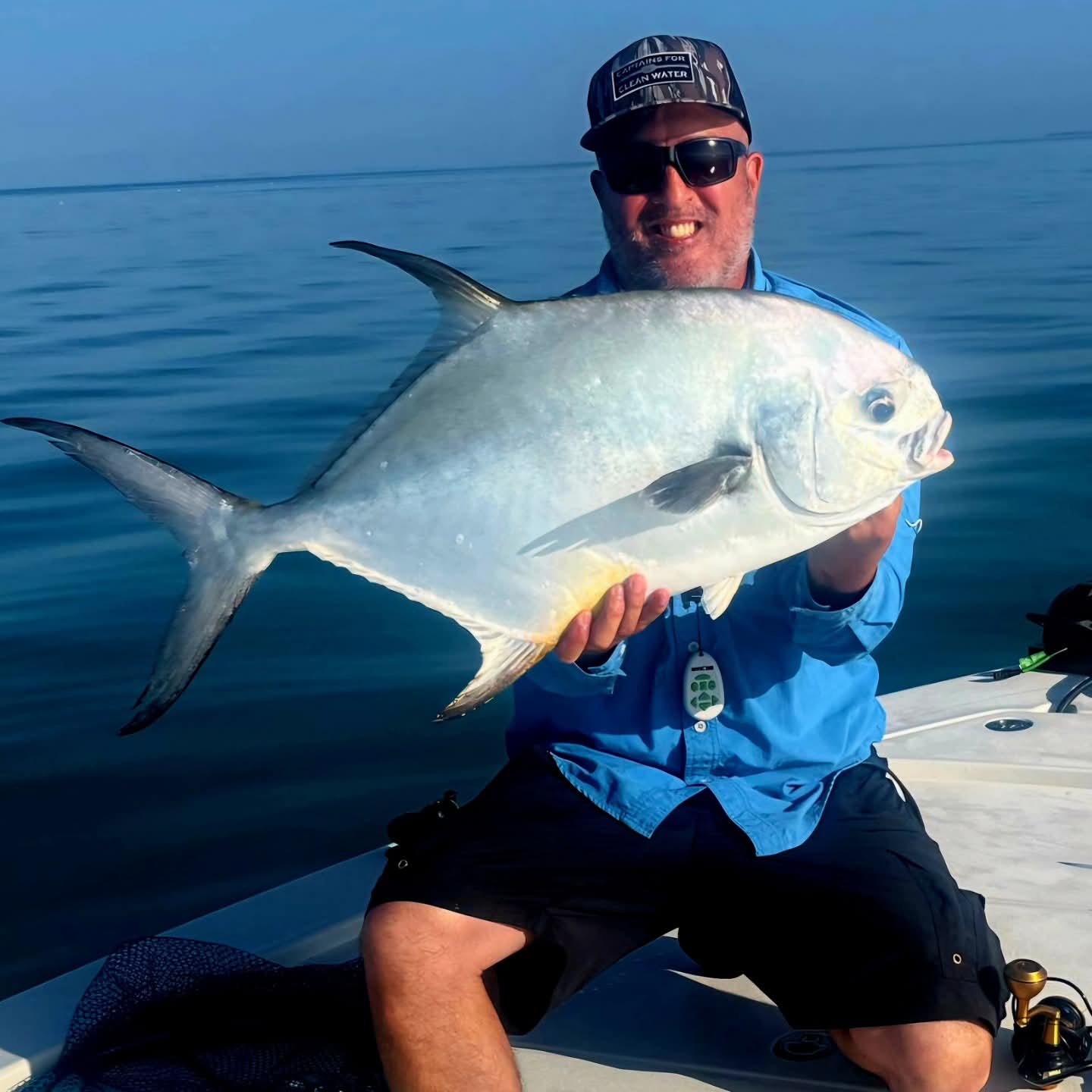Permit fish caught by two people in Homestead