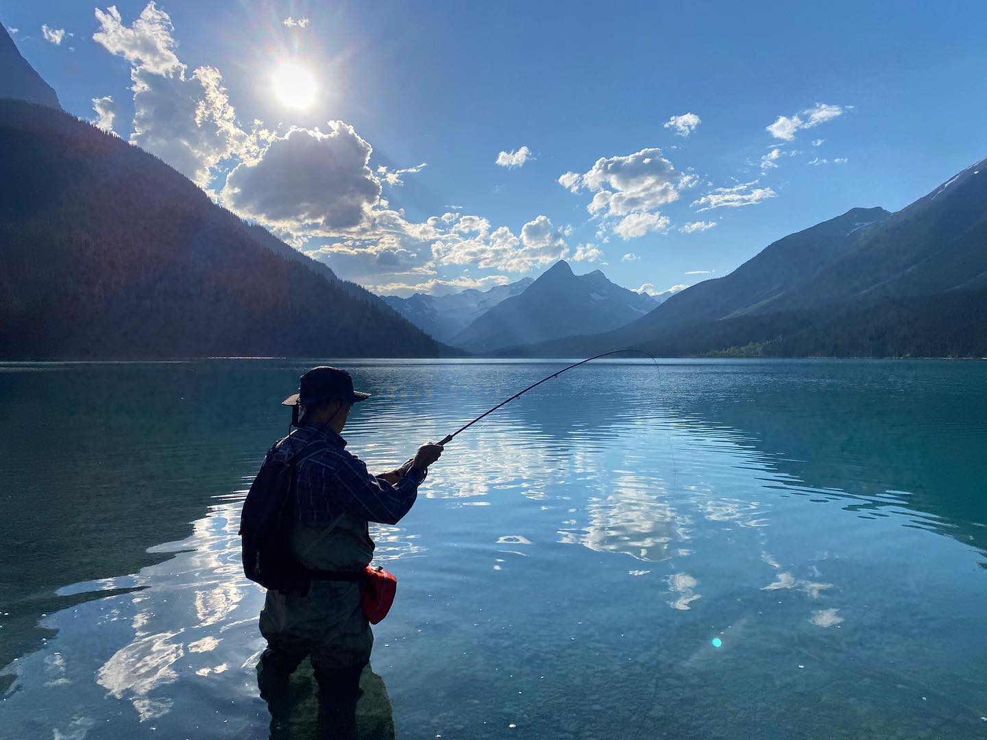 Scenic fishing landscape in BC