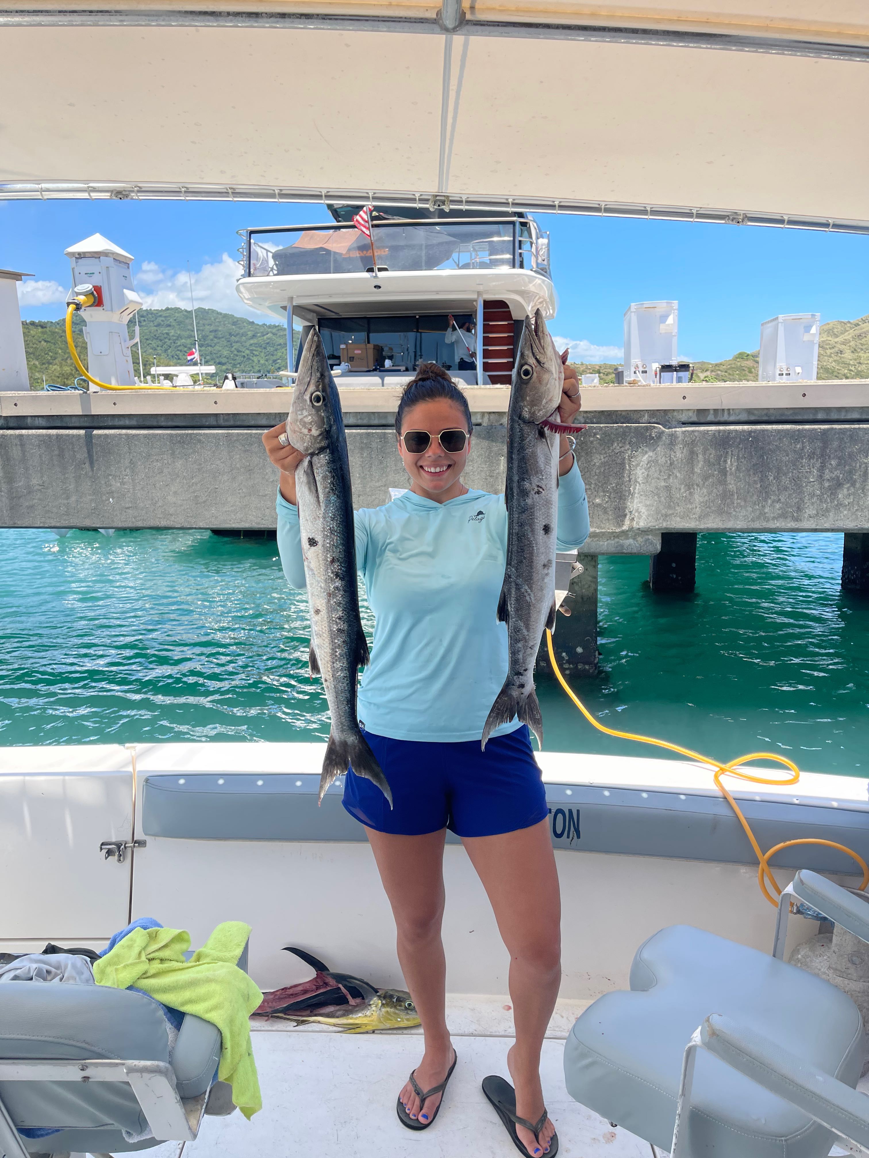 Two great barracuda caught fishing in Puerto Plata waters