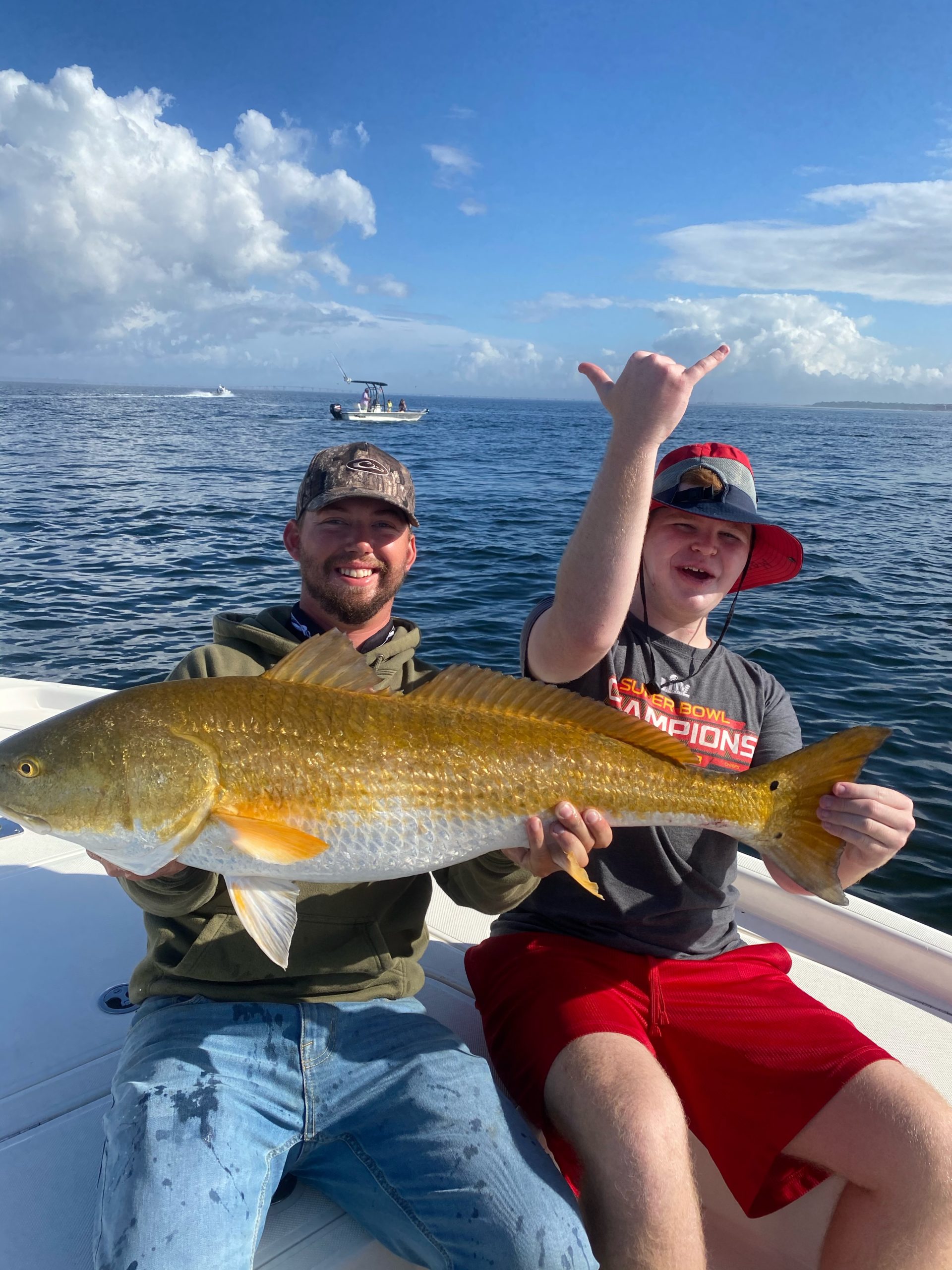 A fisherman with a great catch of fish in FL