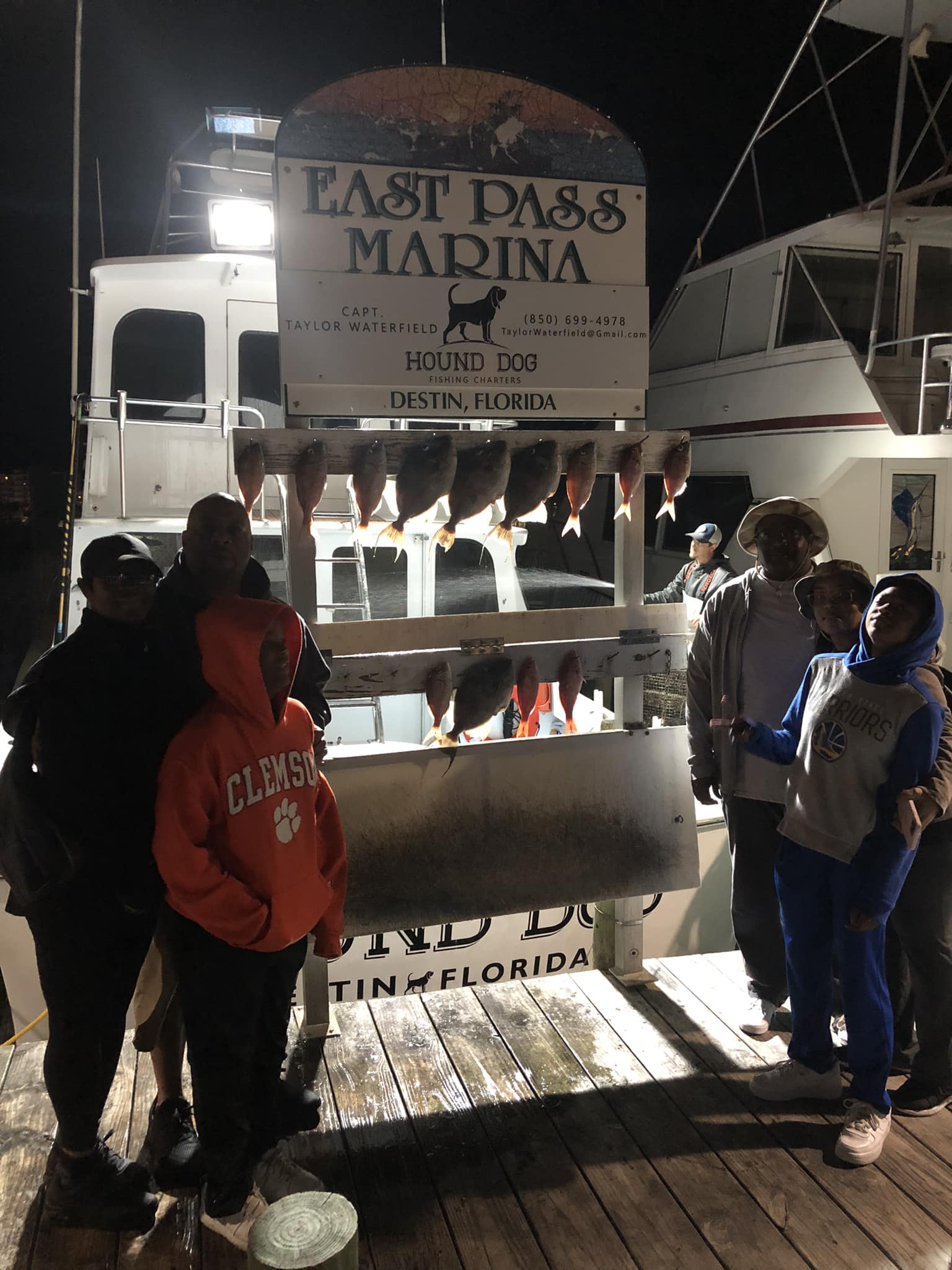 5 people fishing in Destin
