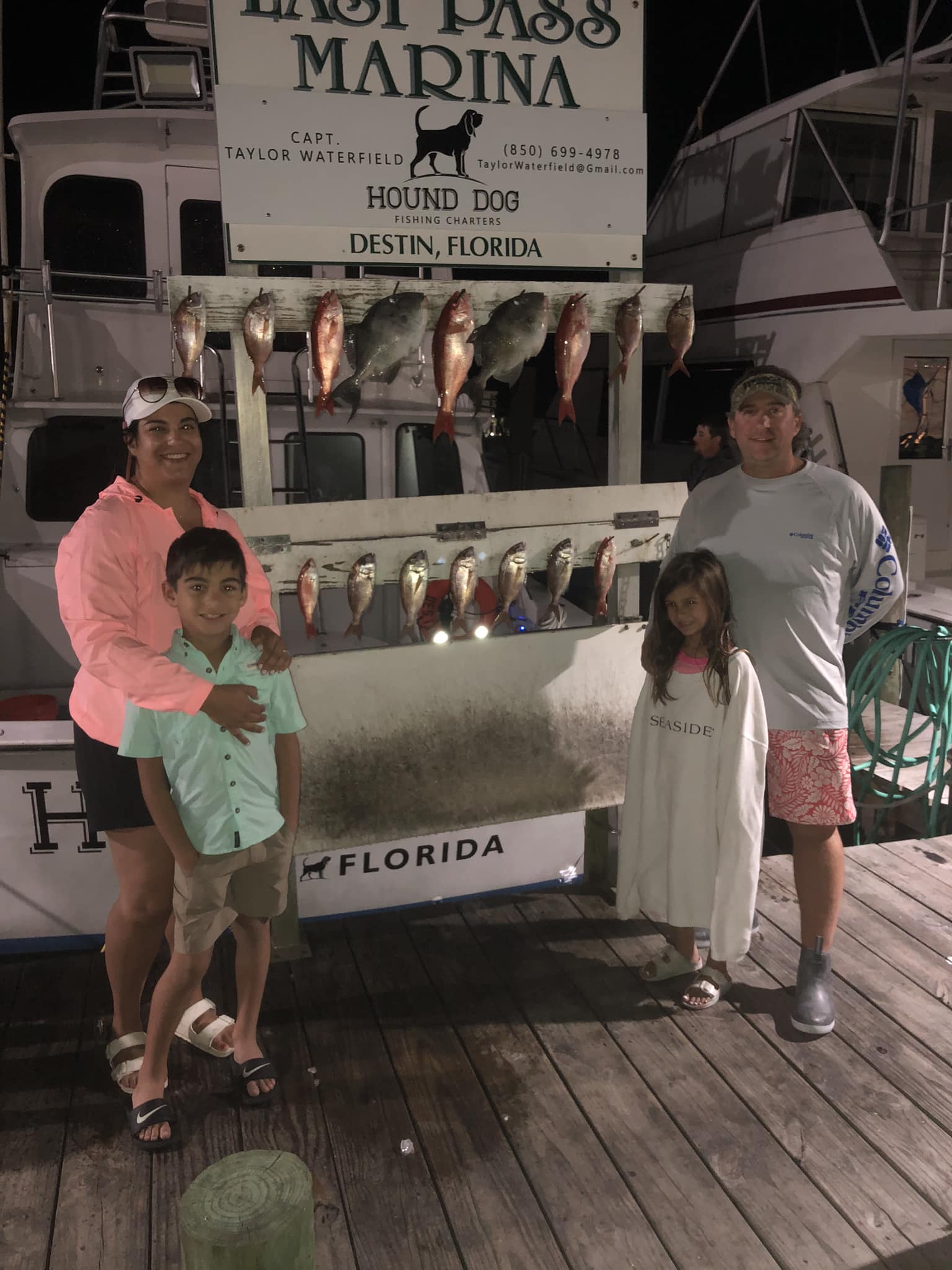 5 people fishing in Destin