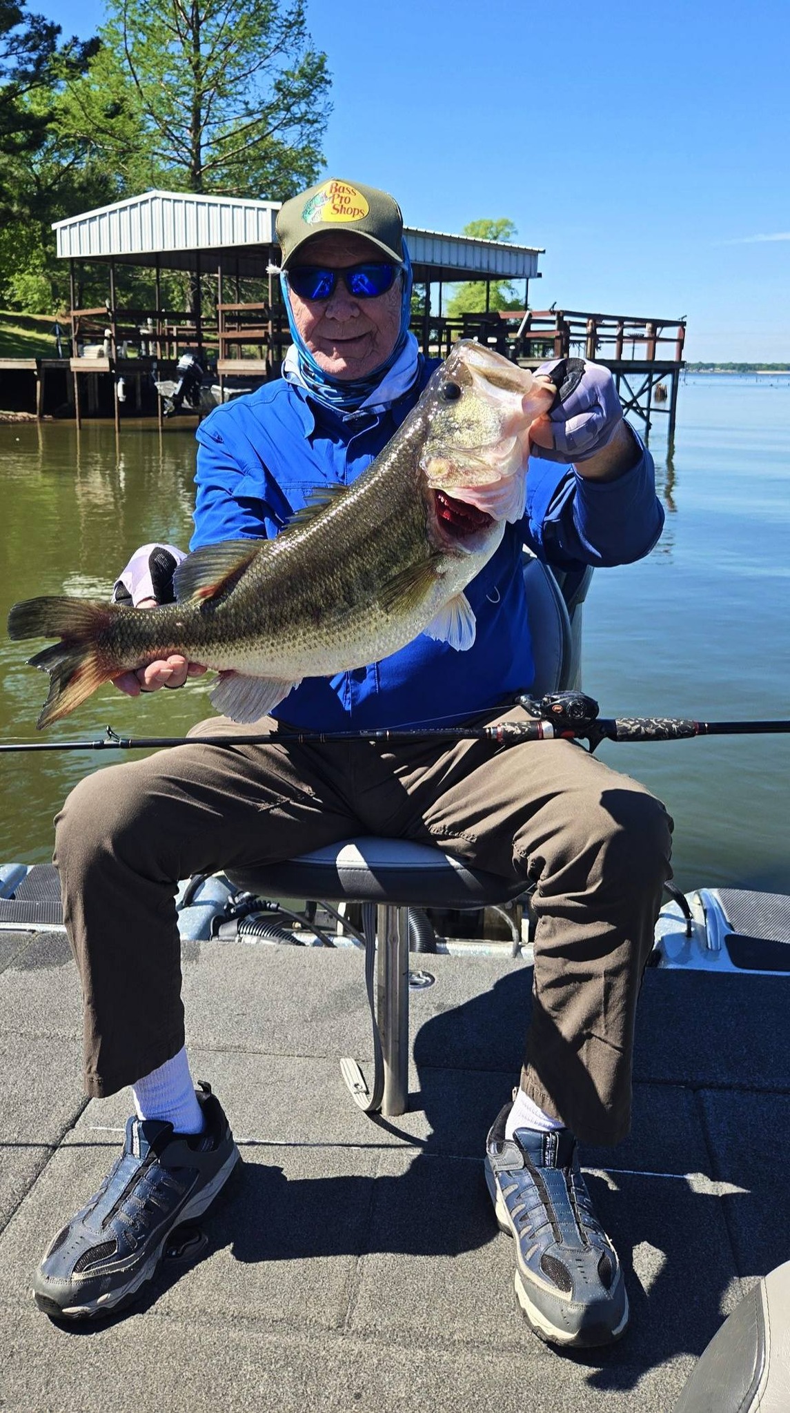 Large bass fish caught while fishing in Quitman TX