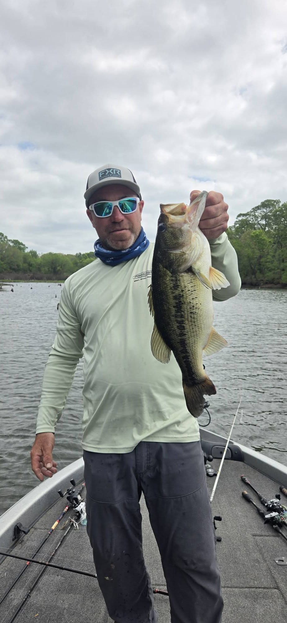 Spotted bass caught fishing in Quitman TX