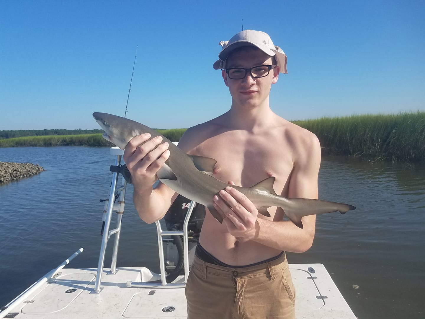 Angler fishing with rod in South Carolina