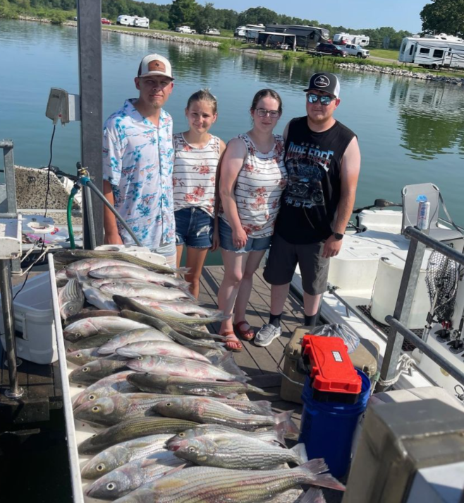 4 anglers fishing in Mead