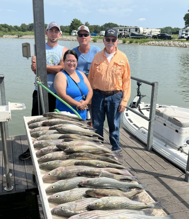 Four people fishing in OK