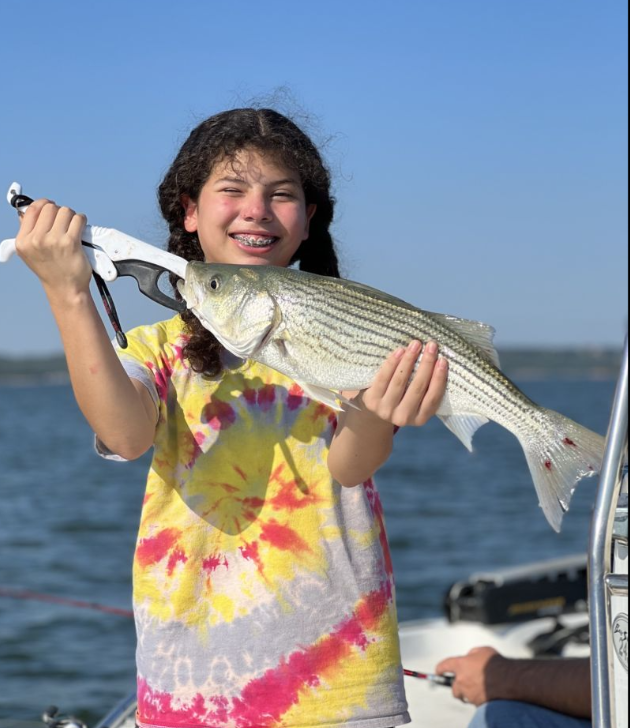 Striped bass caught fishing in OK
