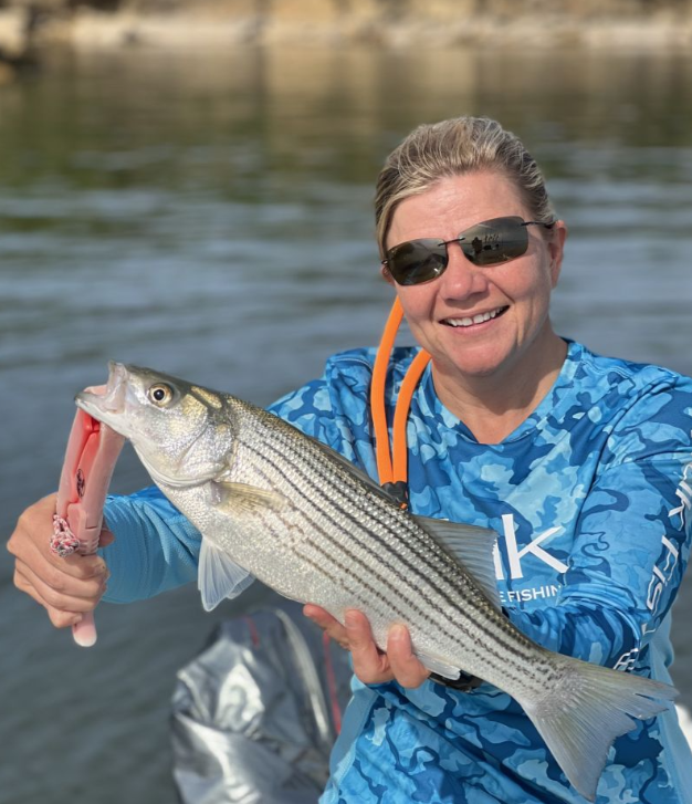 A striped bass caught while fishing in OK