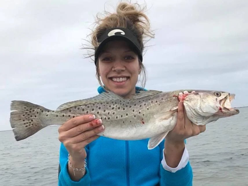Spotted Weakfish caught while fishing in TX
