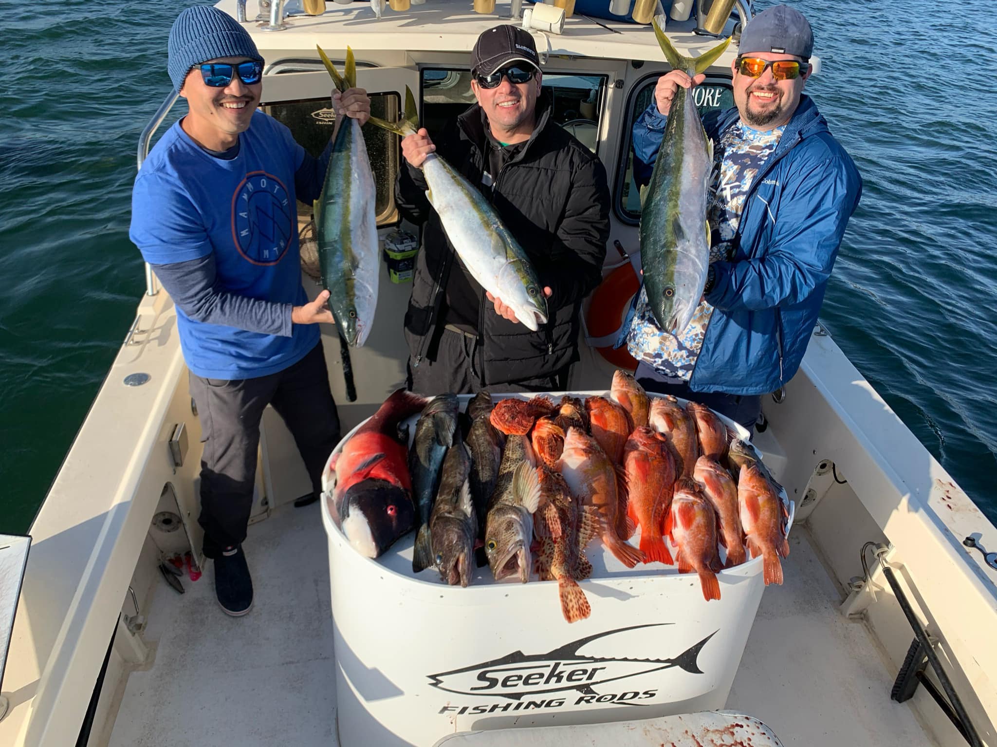6 yellowfin tuna fish caught in San Diego