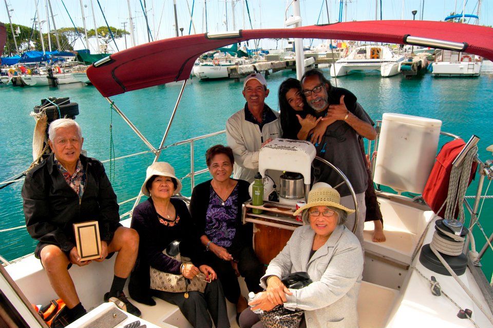 Seven people enjoying a day in HI