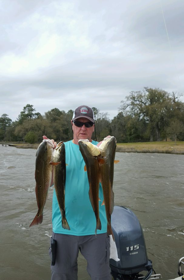 Angler with 2 big fish on a fishing trip in St. Augustine