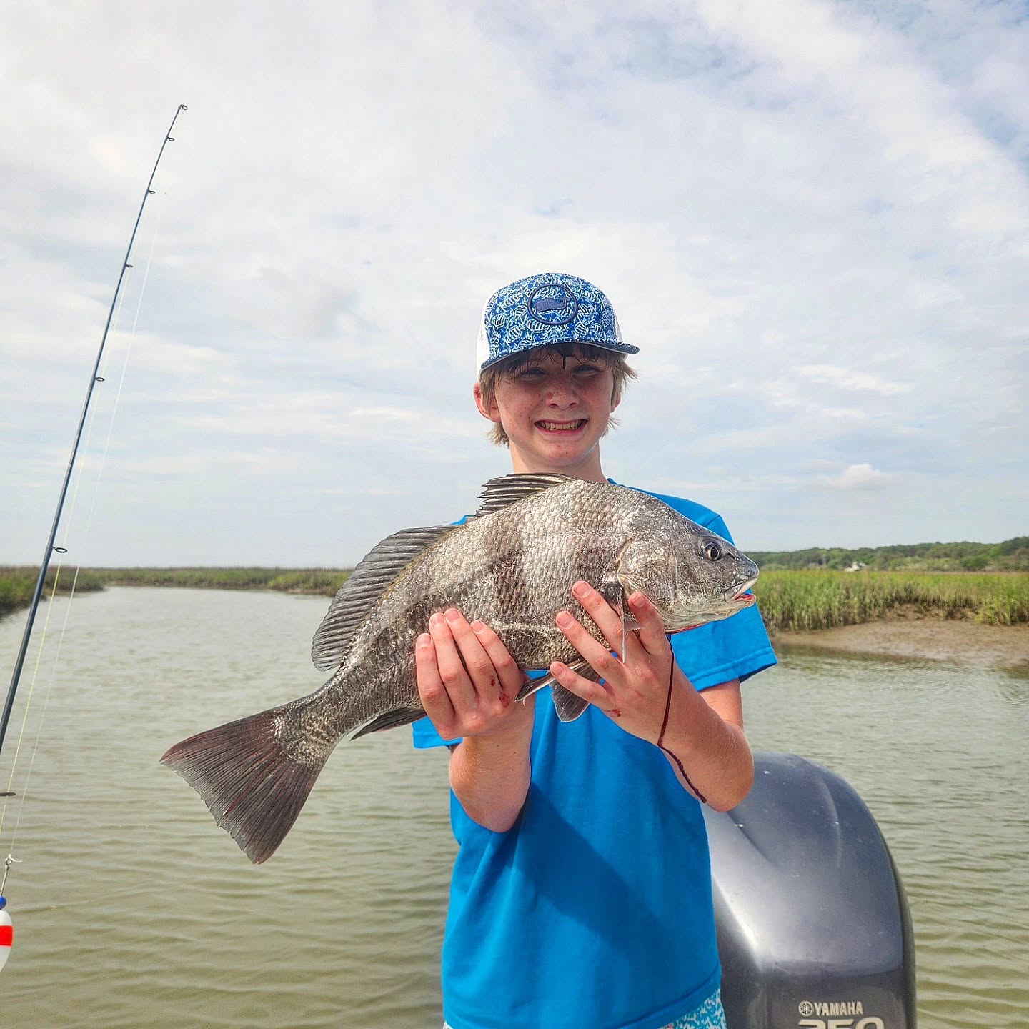 Black drum caught while fishing in Mount Pleasant SC