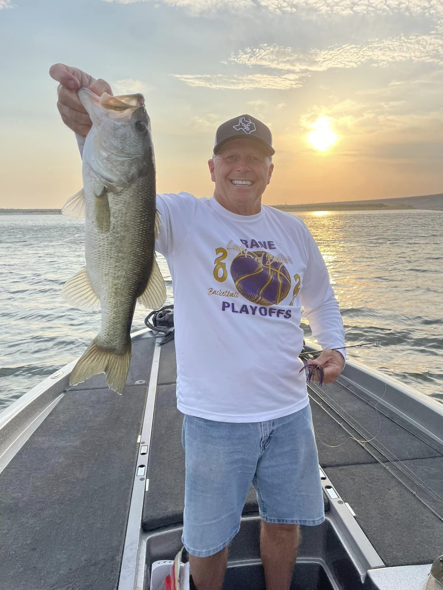 Impressive largemouth bass caught fishing in TX