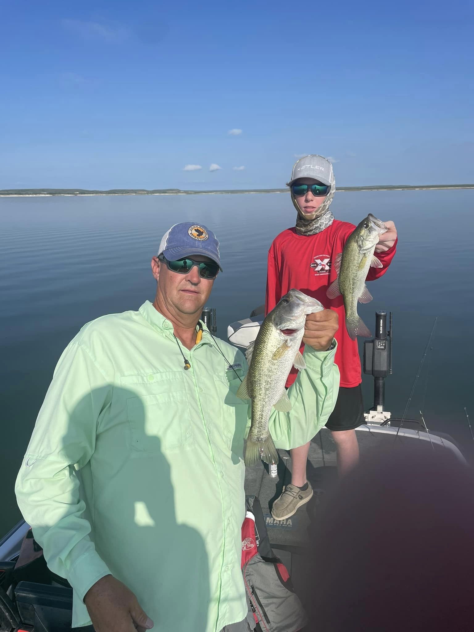 Two largemouth bass and smallmouth bass caught in TX