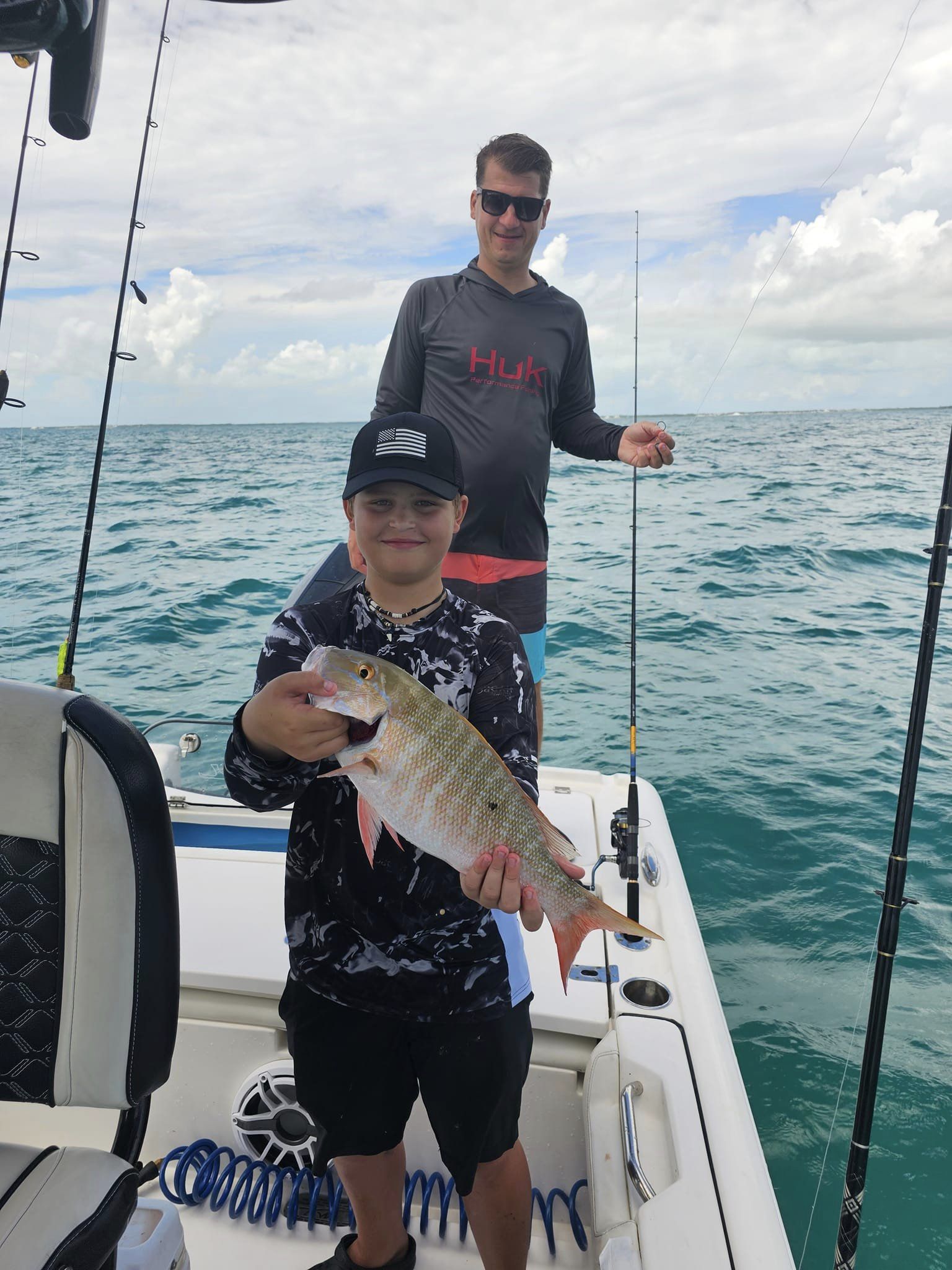 Successful anglers with a big catch in Florida
