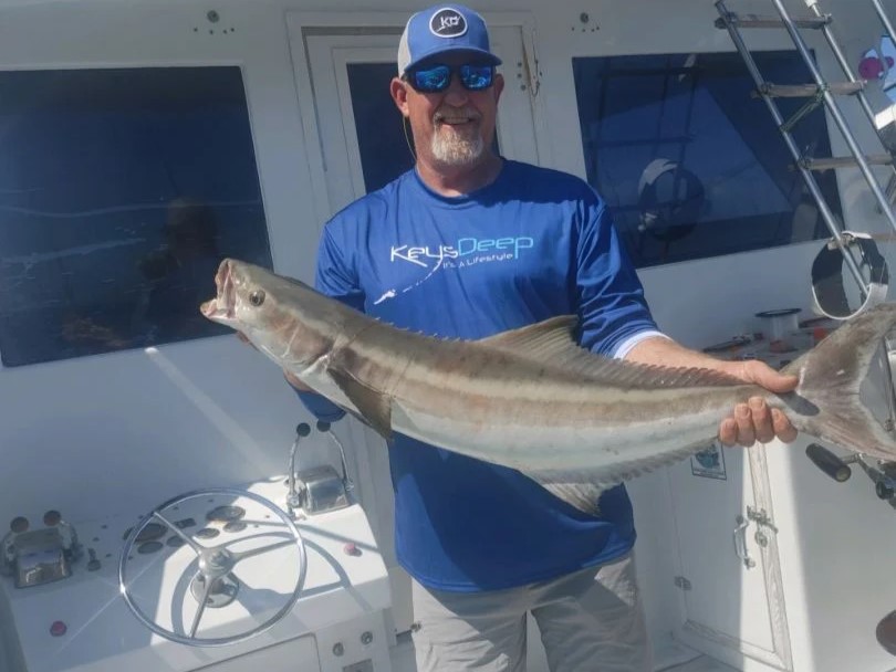 Cobia fish caught by person in FL