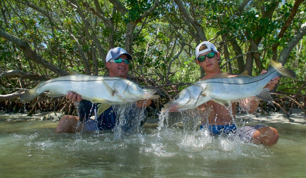 Two snook fish caught in Florida
