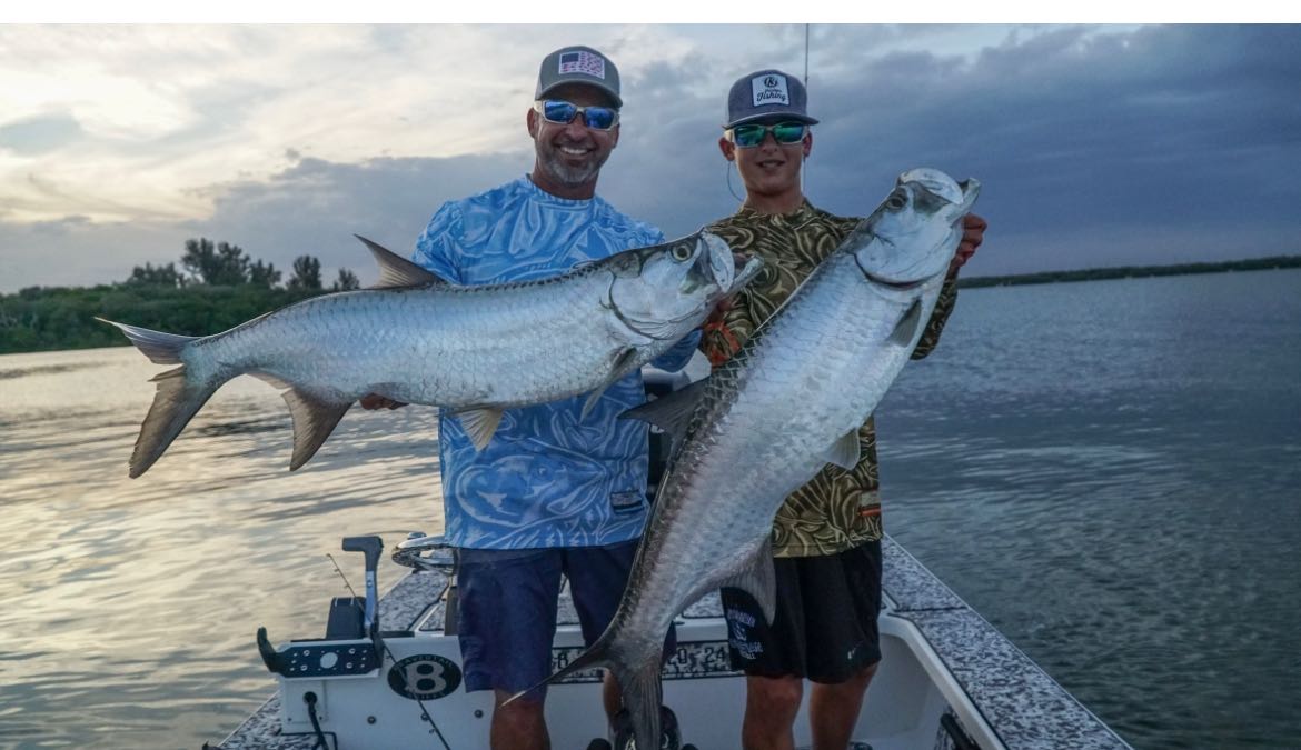 Two tarpon fish caught in Saint Petersburg