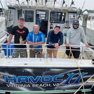 Four people fishing in Hampton