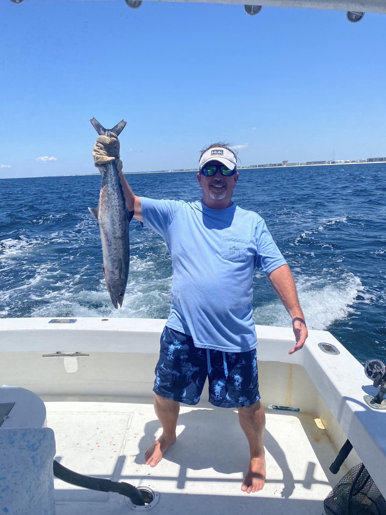 Photograph of a King Mackerel, a 20-inch fish, caught while fishing in Fort Walton Beach