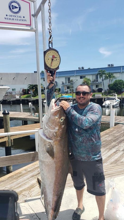 Blackfin Tuna, a 37-inch fish, caught while fishing in Miami Beach