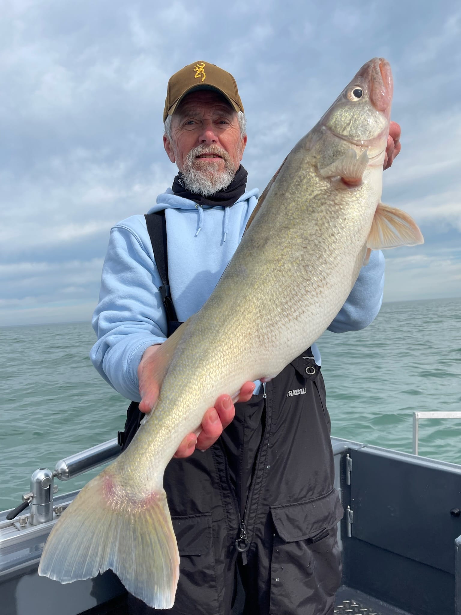 Angler holding a 35-inch fish in OH