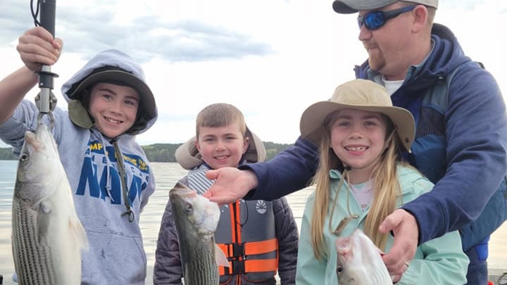 Striped bass fishing in Alabama
