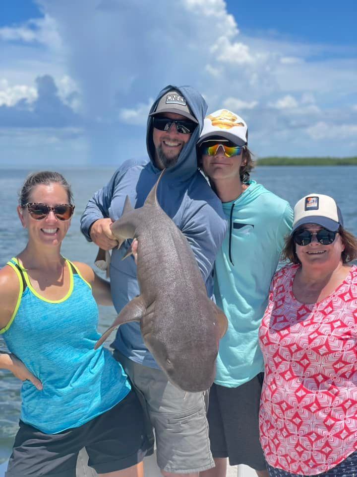 Capture of a massive sand tiger shark, caught in the waters of Cape Coral