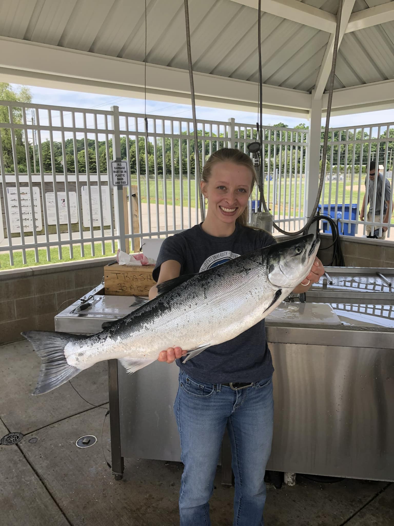 Chinook Salmon, a 27-inch fish caught while fishing in MI