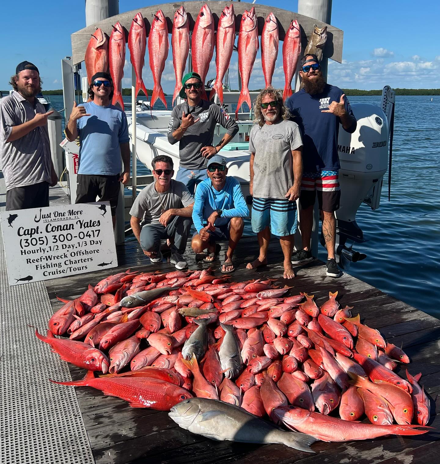 7 people fishing at Tavernier
