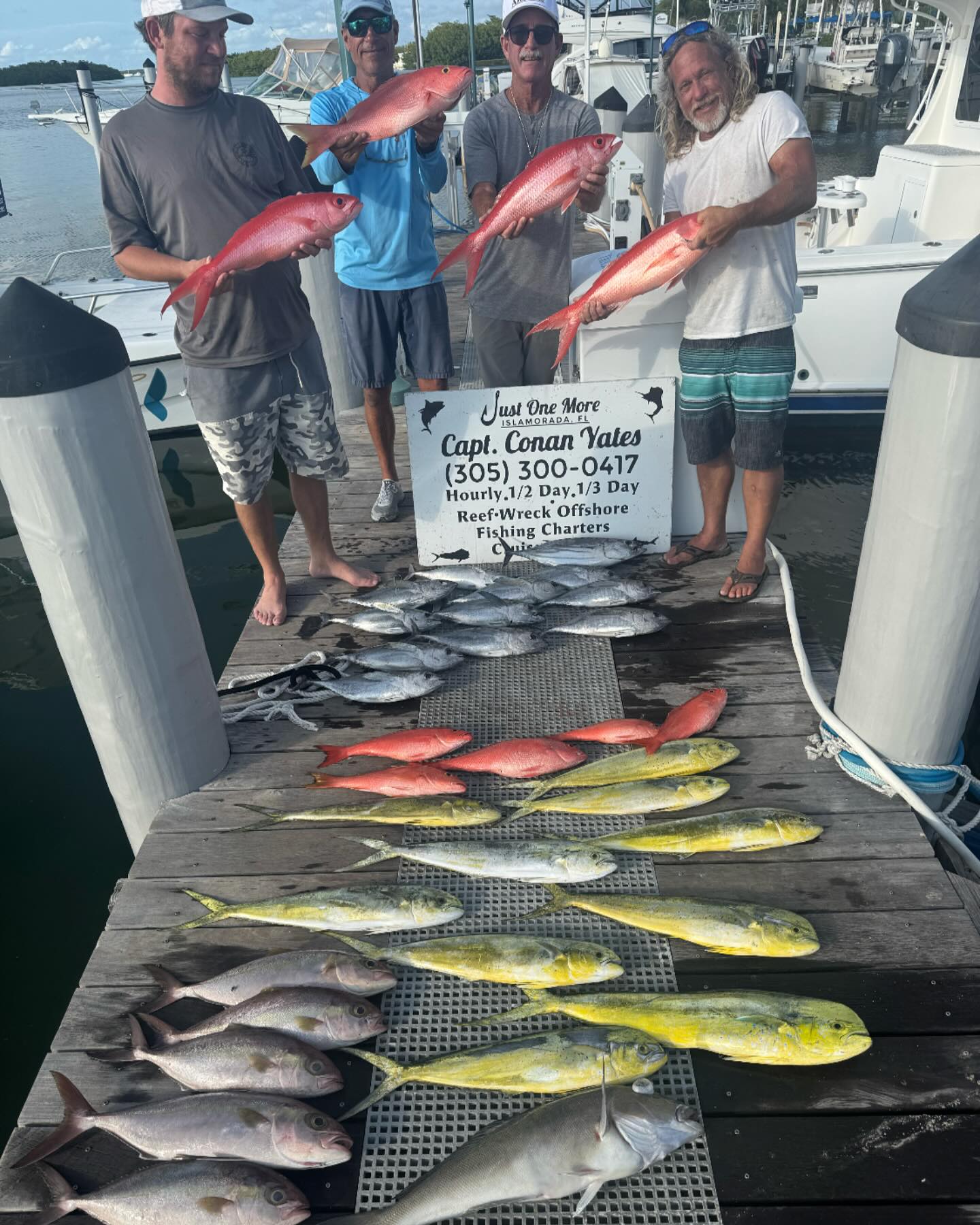 9 greater amberjack caught while fishing in FL