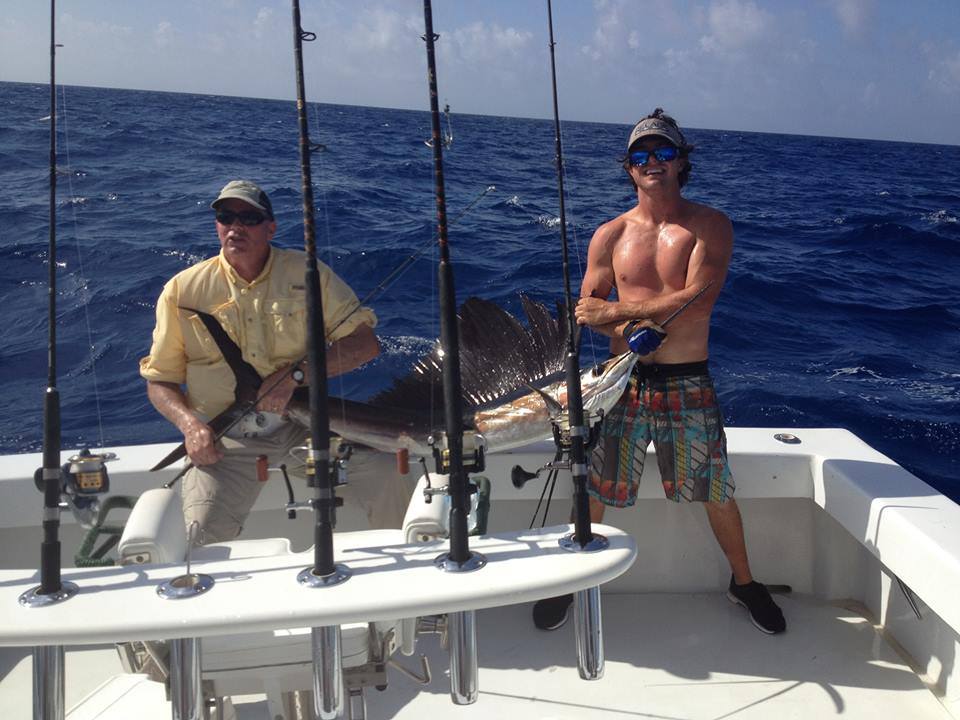 Two people fishing at Tavernier