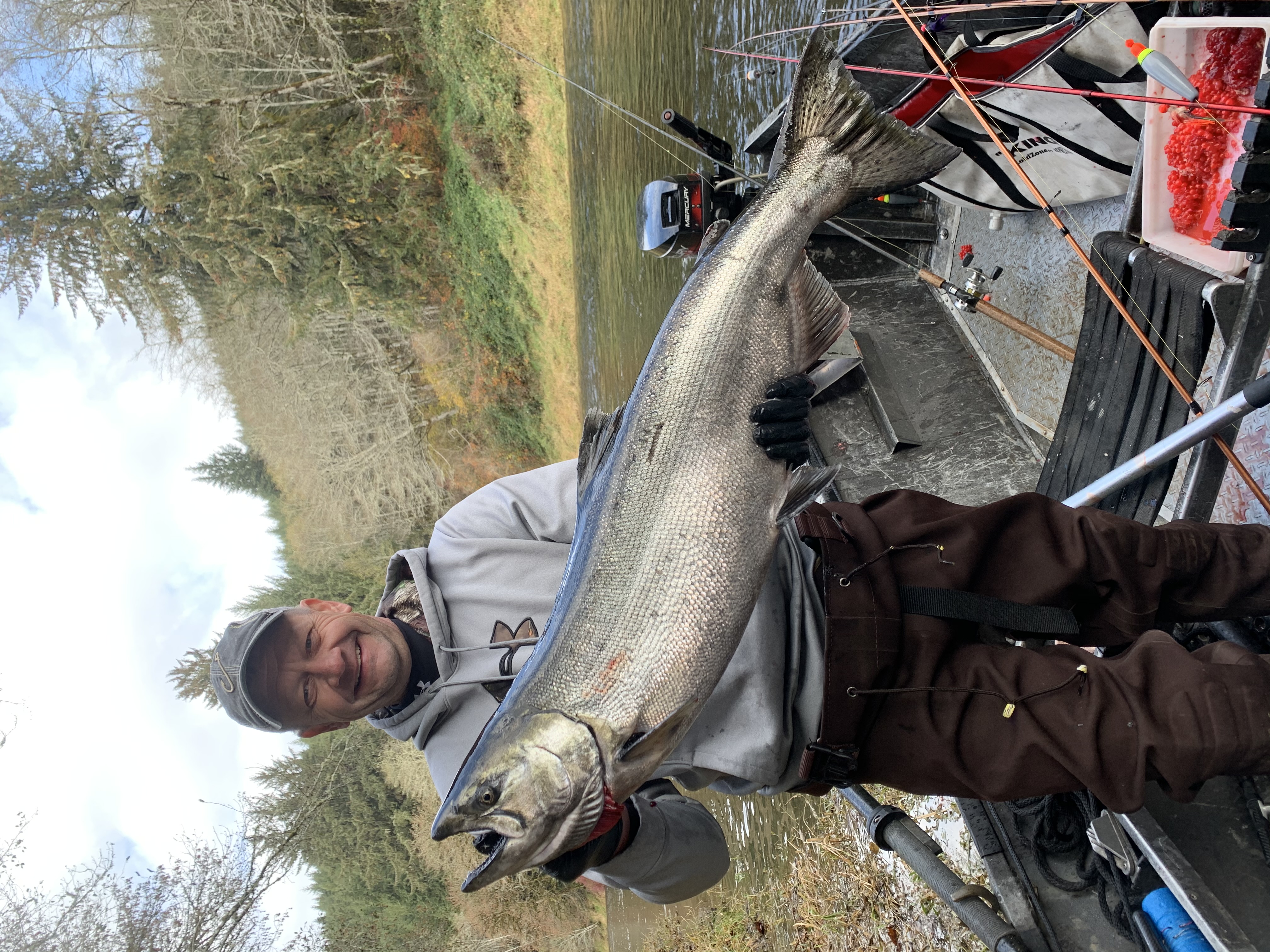 Chinook salmon caught by angler in Salem