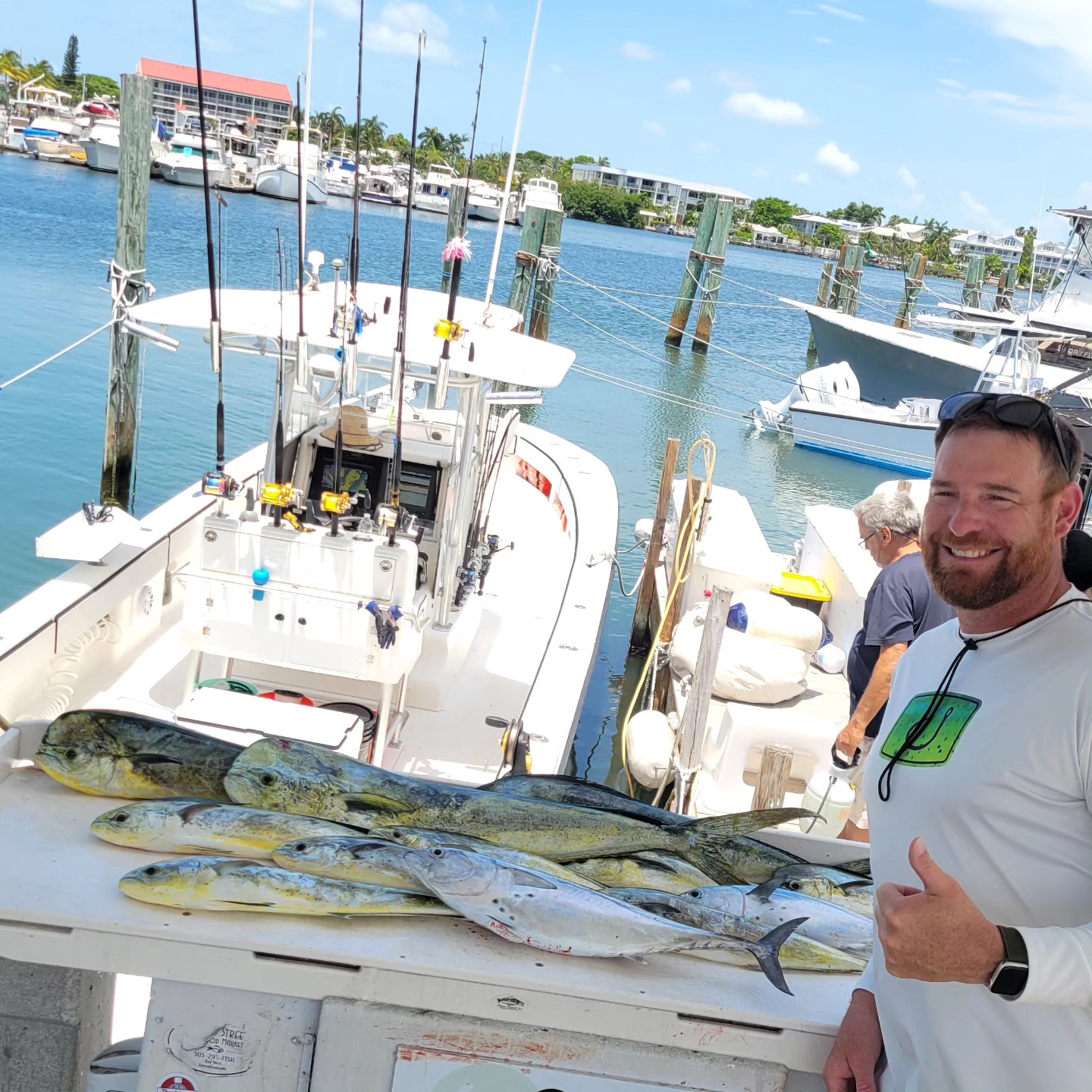 Two little tunny fish caught while fishing in FL