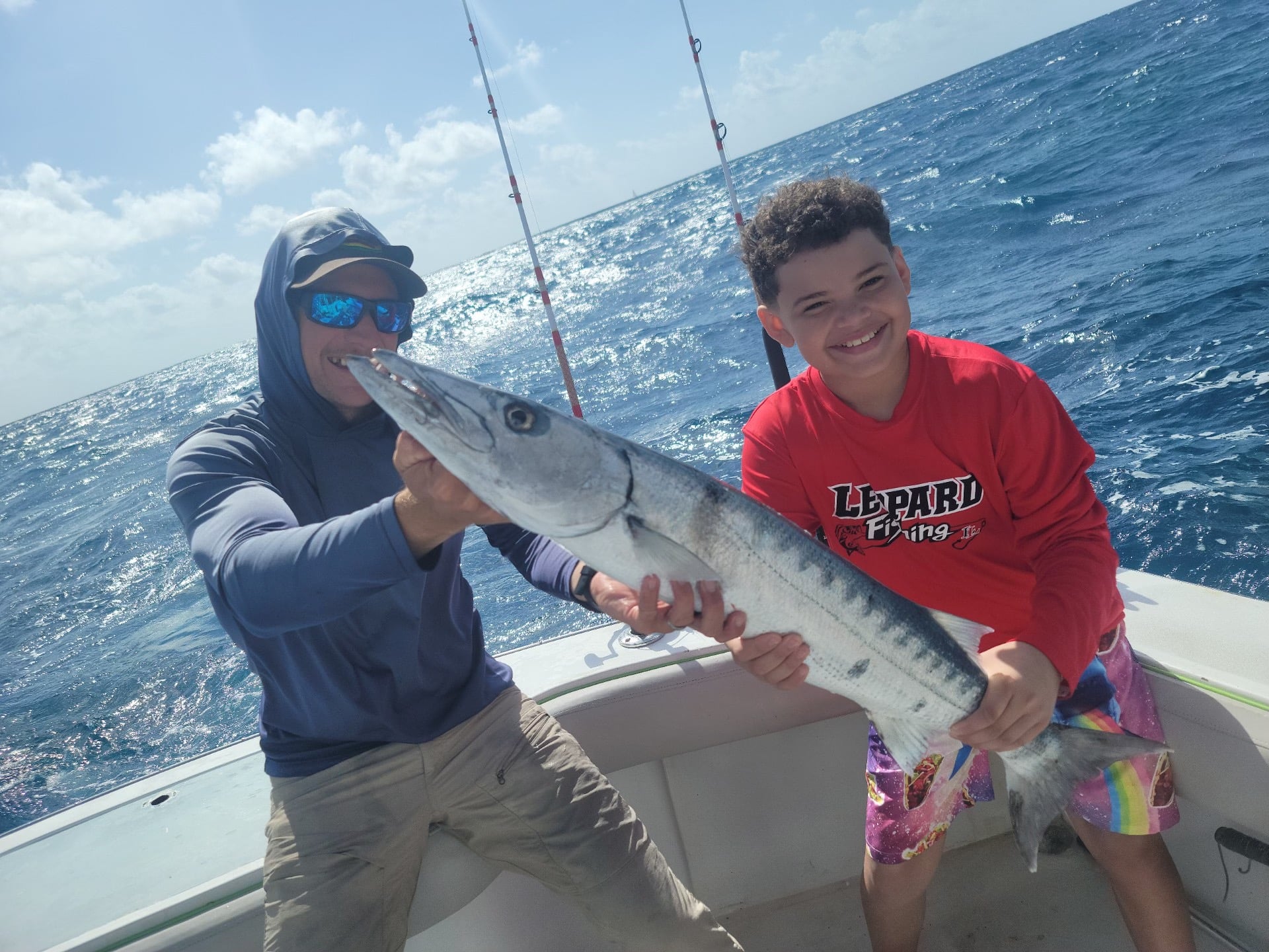 Image of a great barracuda, a 24-inch saltwater fish caught while fishing in FL