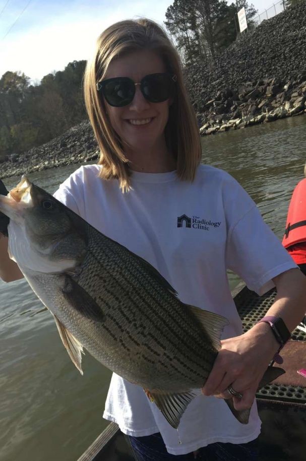 Wiper (Hybrid striped bass) fish caught in AL