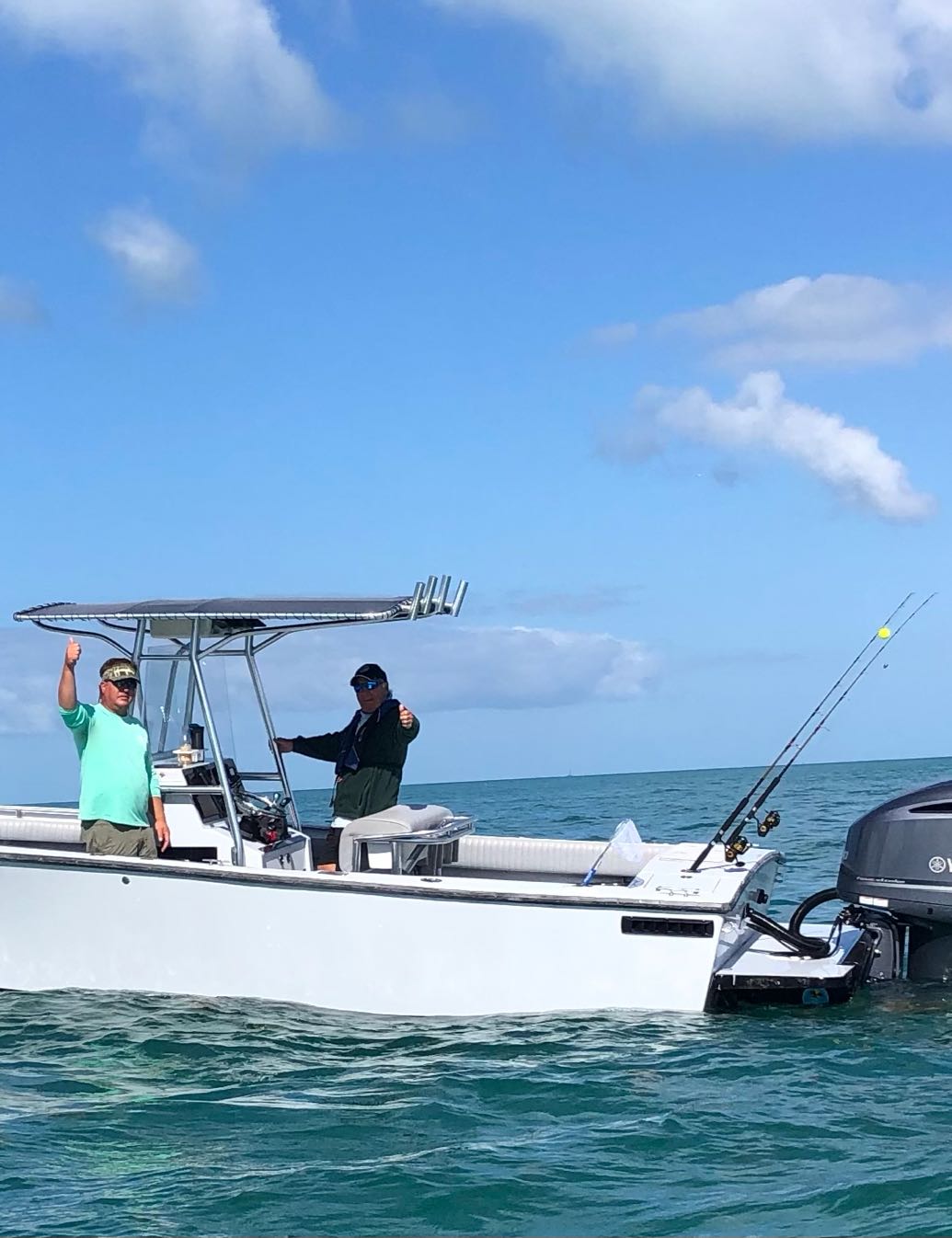 Two people fishing in Islamorada
