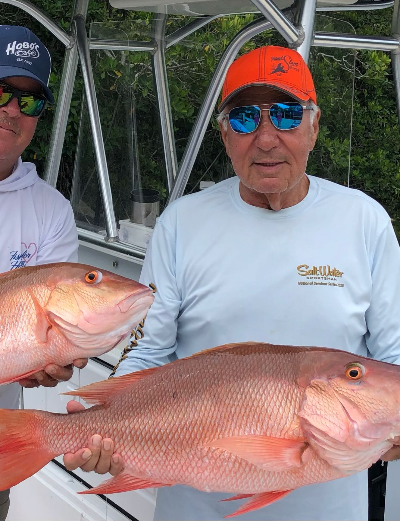 Two mutton snappers caught while fishing in FL