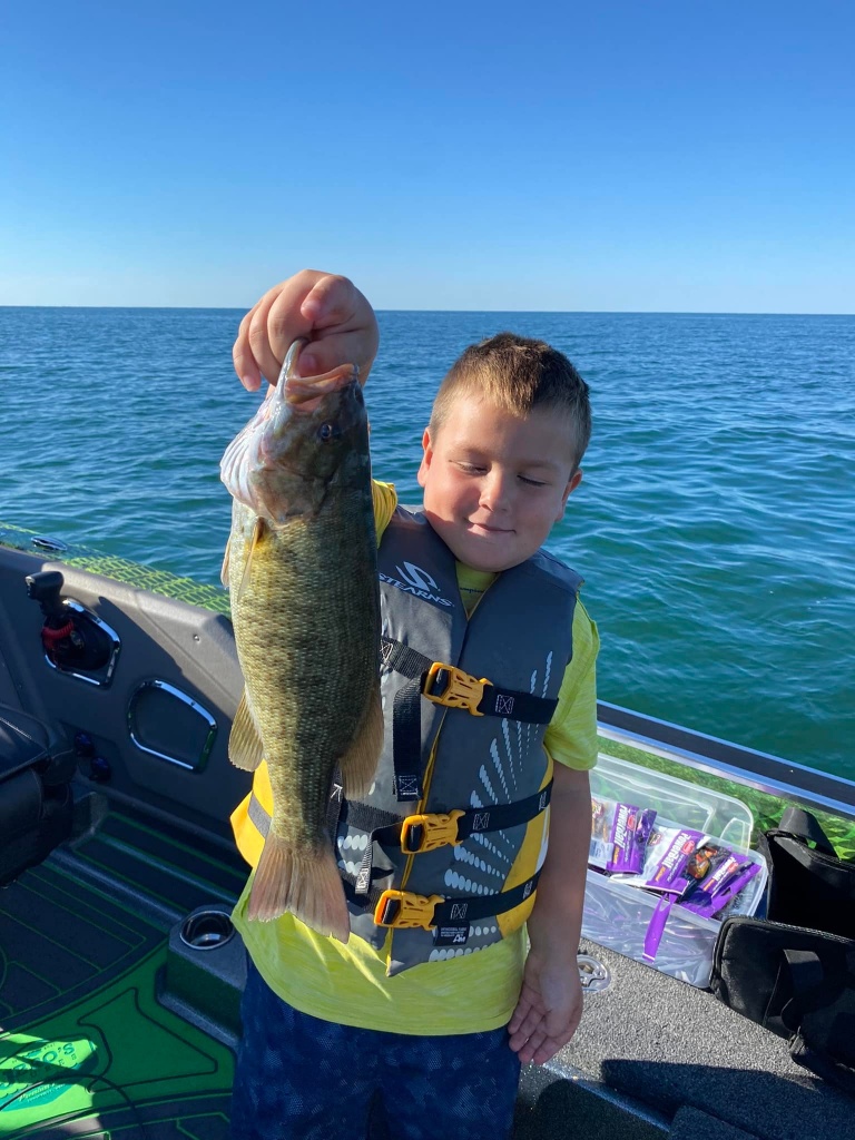 Angler holding a fishing rod in Erie
