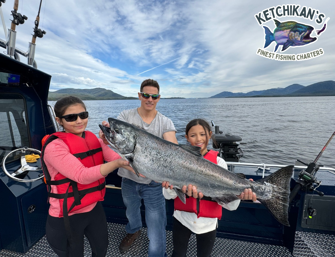 Chinook salmon caught during fishing trip in Ketchikan
