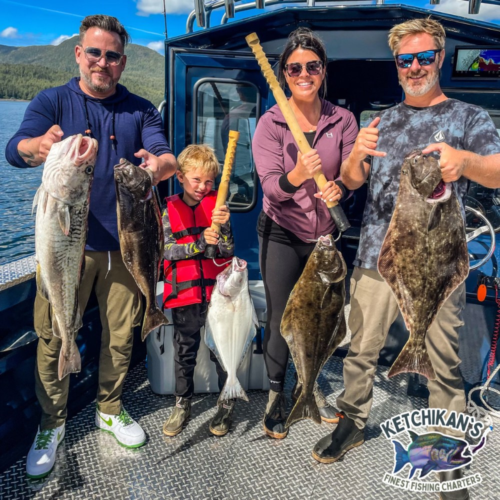 5 massive Pacific halibut caught in Ketchikan