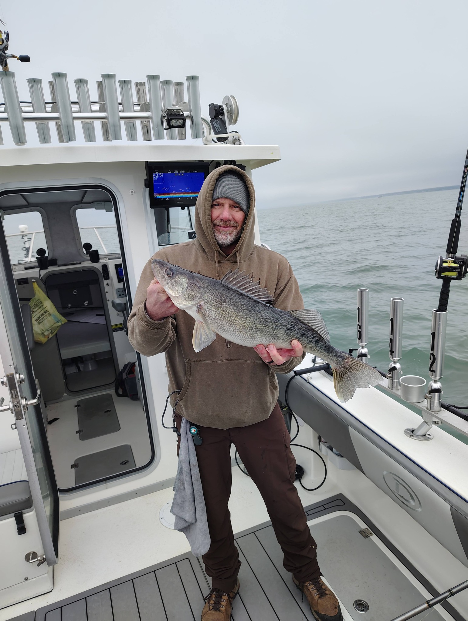 Walleye fishing success on Lake Erie near Geneva-on-the-Lake Ohio