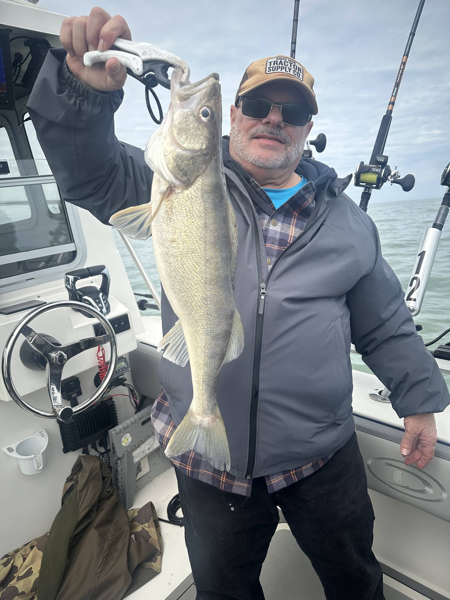 Walleye caught fishing on boat at Geneva-on-the-Lake OH