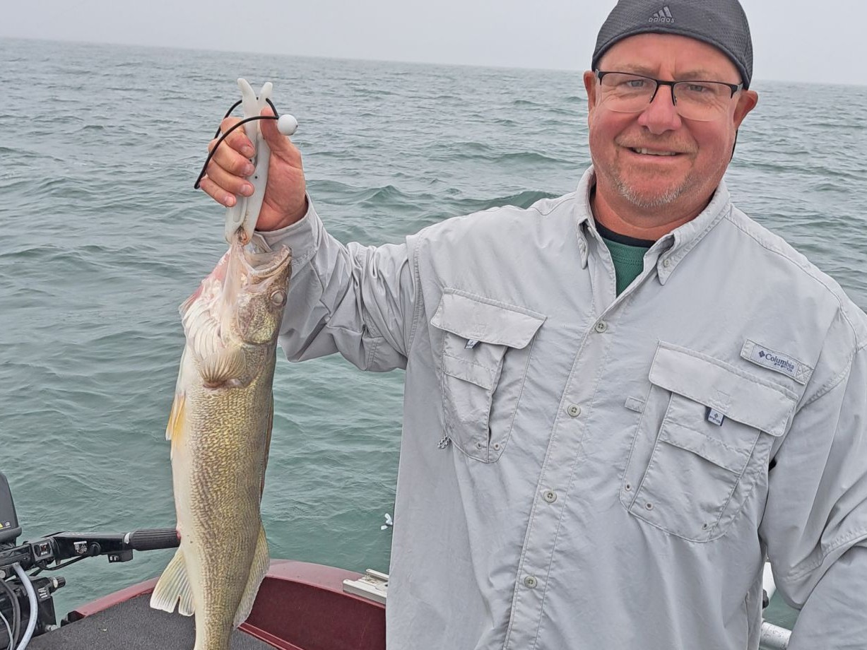 Private walleye fishing trip on 19' Ranger boat in Cleveland waters with Captain Mike