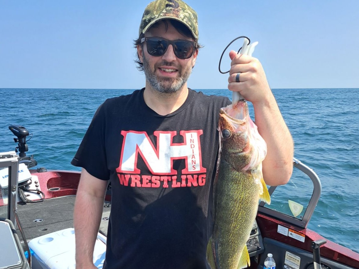 Private walleye fishing trip on 19' Ranger boat in Cleveland waters with Captain Mike