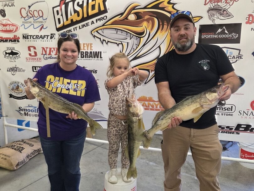 Cleveland Lake Erie walleye fishing charter on Defiance 30' boat with Captain Mike